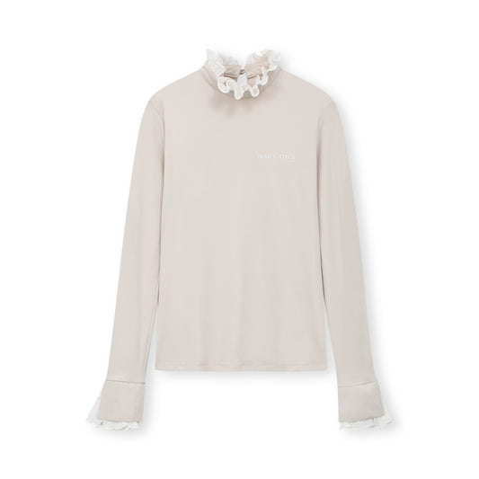 Elegance Frill Tee_Light Grey