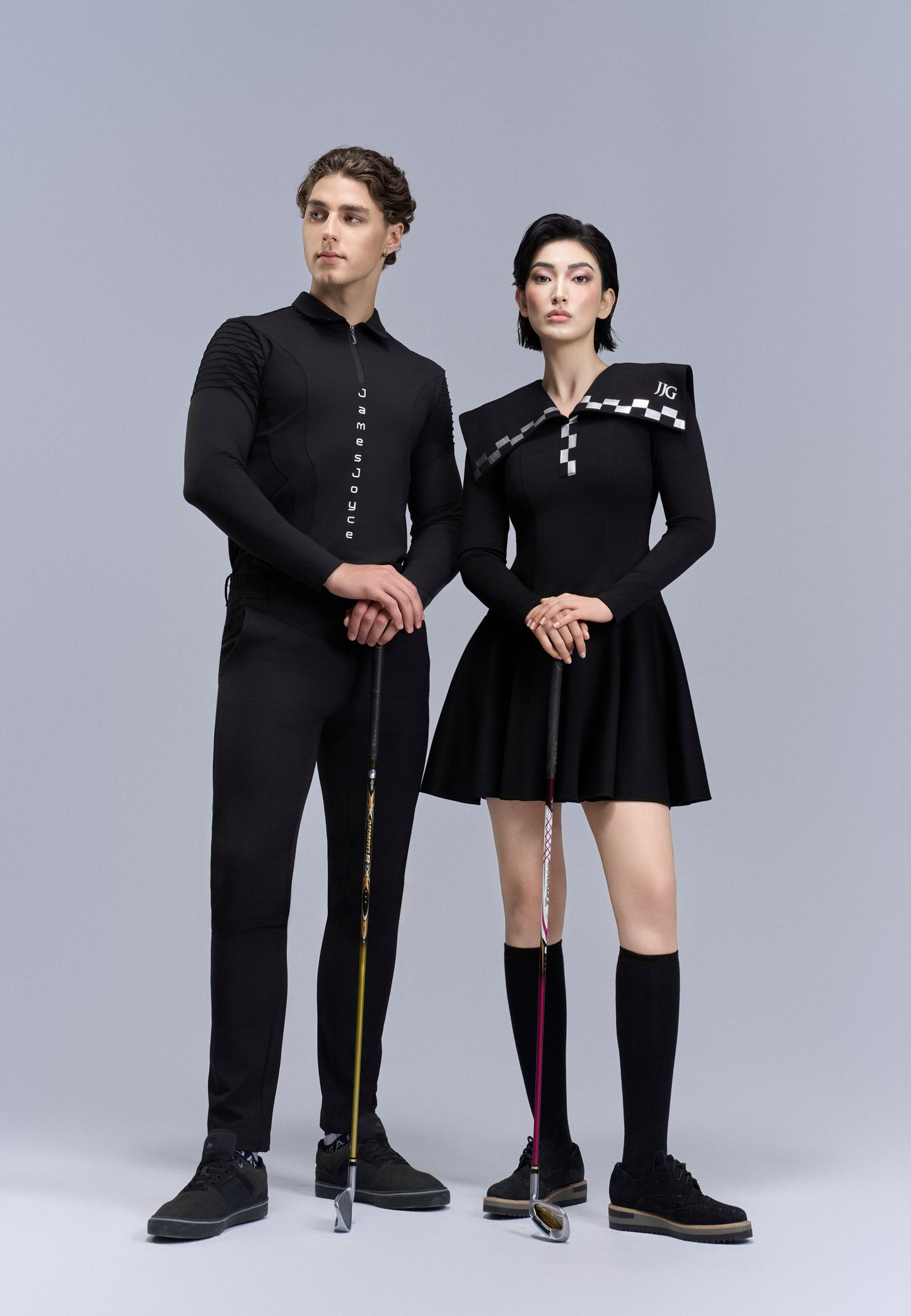Sailor Check Dress_Black