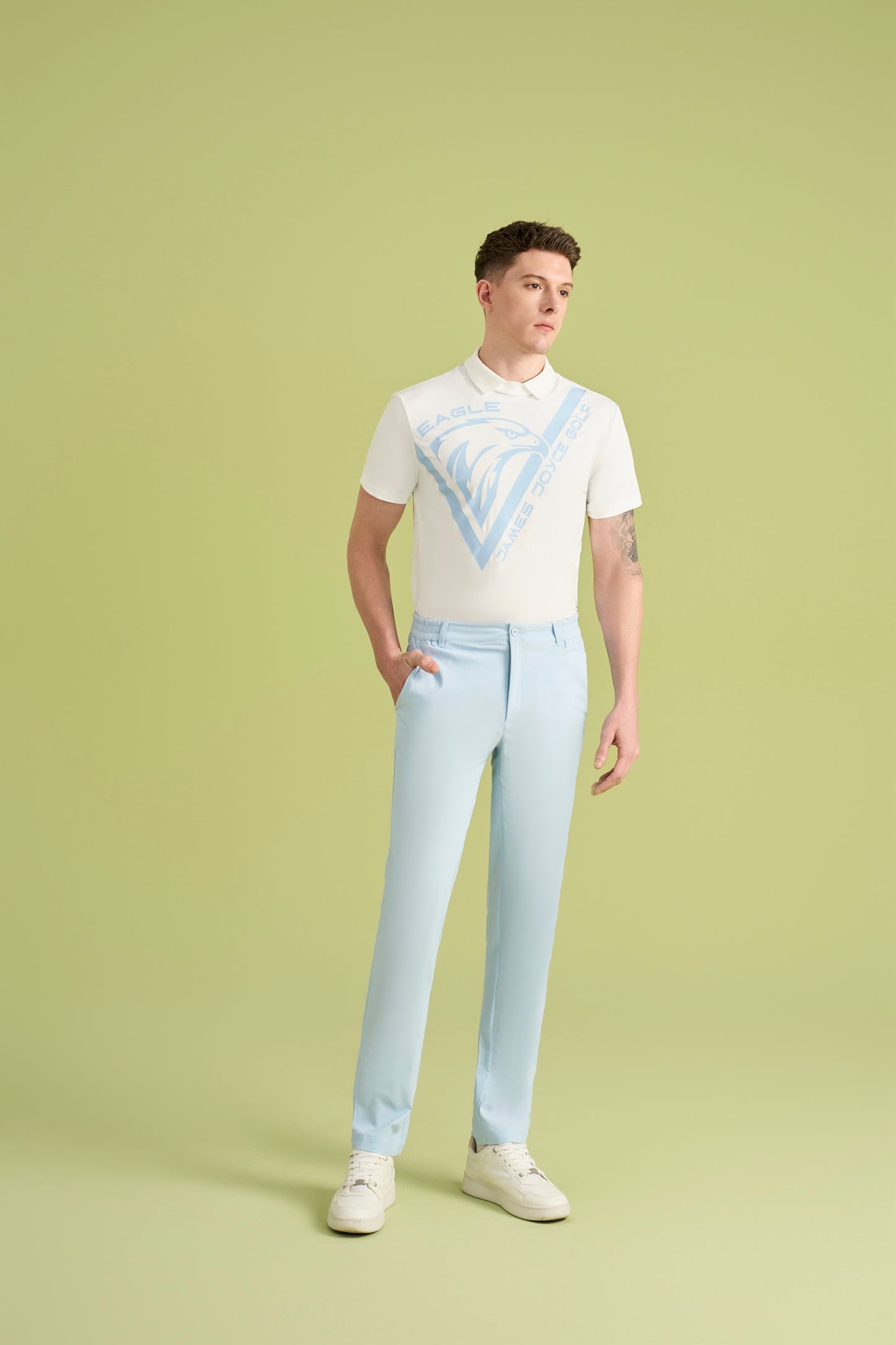 Men Light Blue Pants