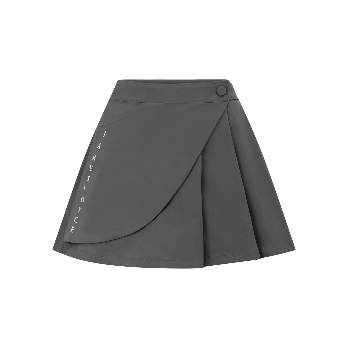 Slant Pleated skirt_Gray