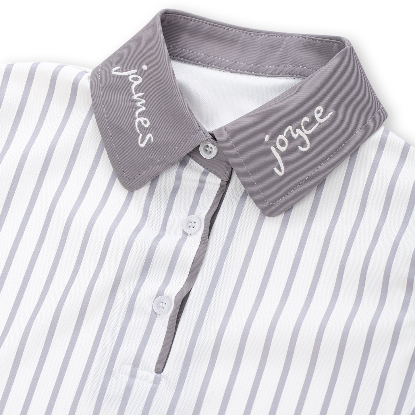 Women Striped Grey Polo