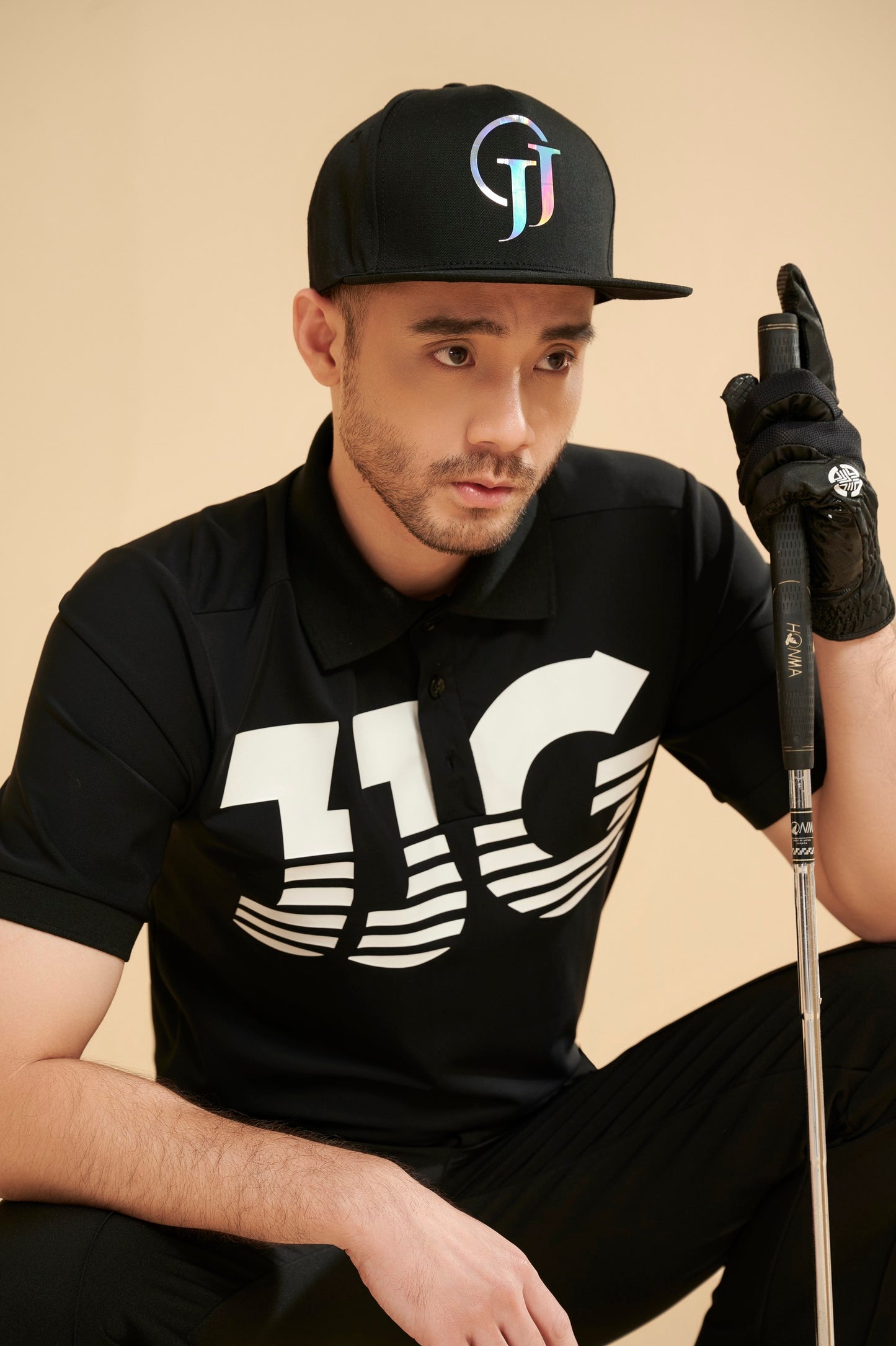 男士黑色 JJG POLO