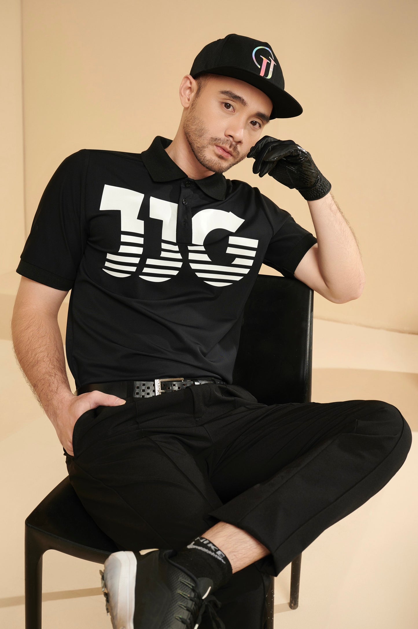 男士黑色 JJG POLO