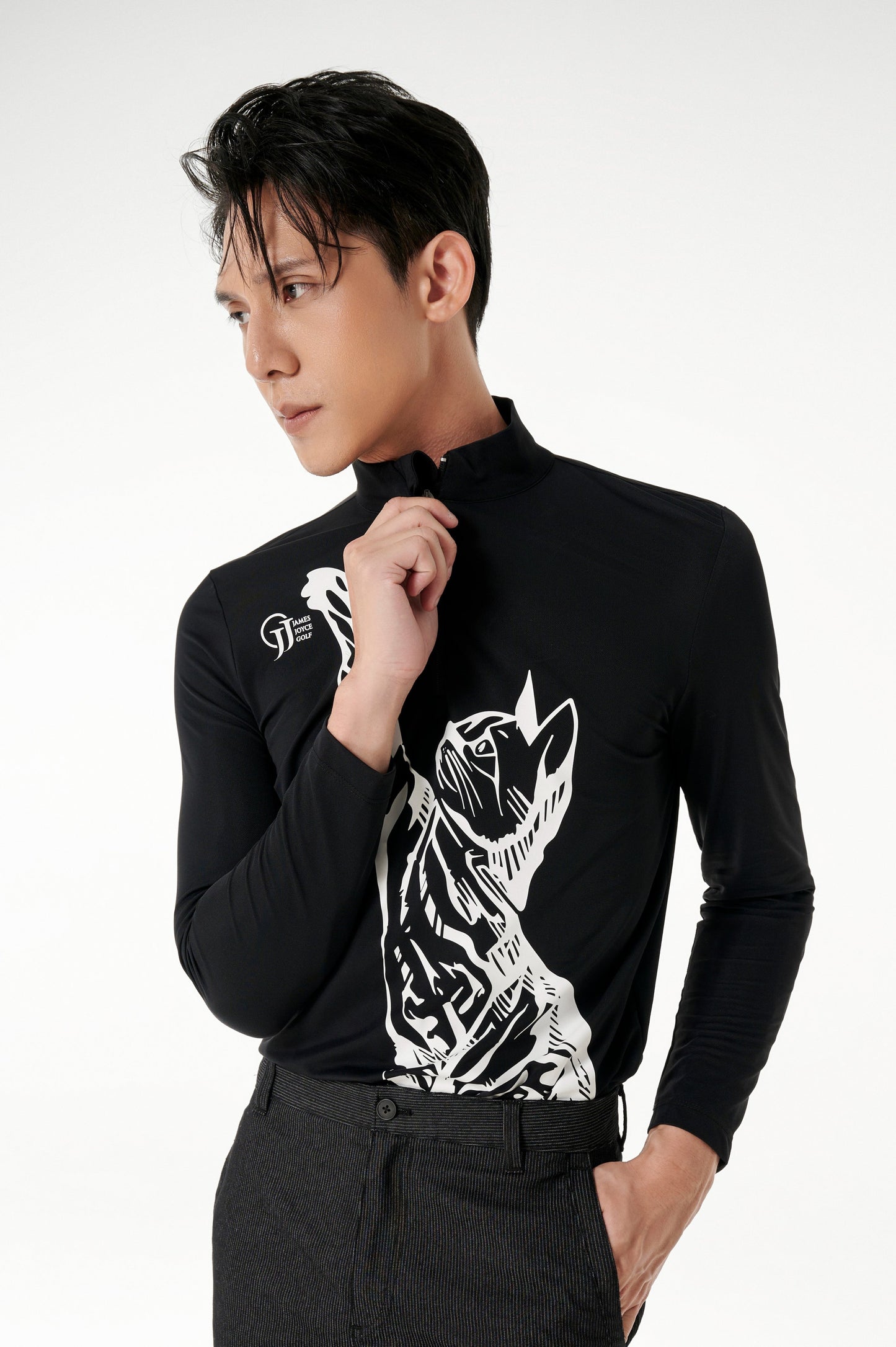 男士黑色 CAT 衬衫