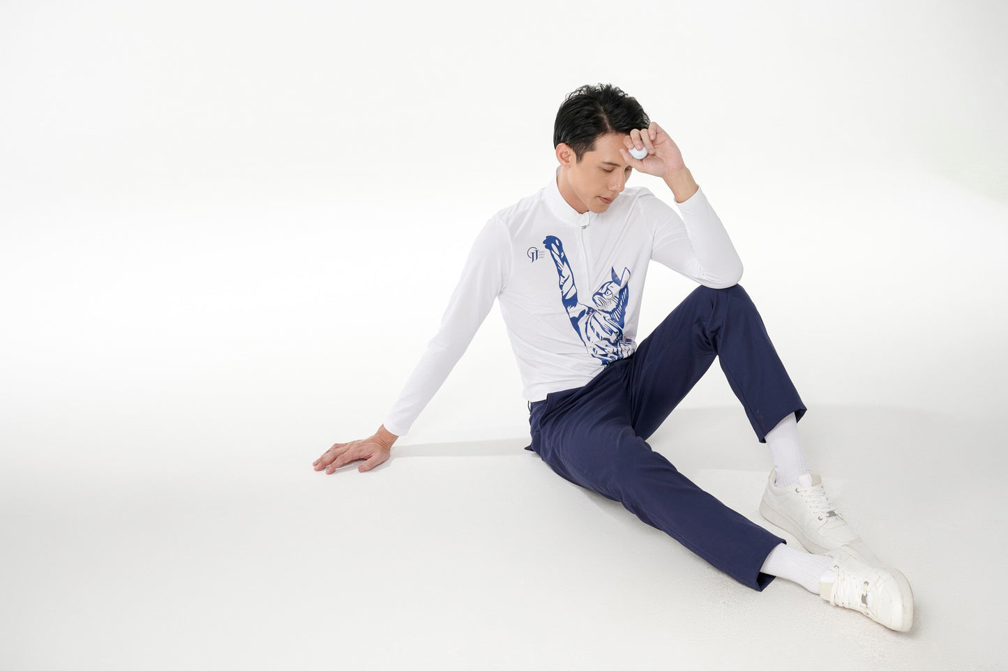 男款 JJG 海军蓝裤子