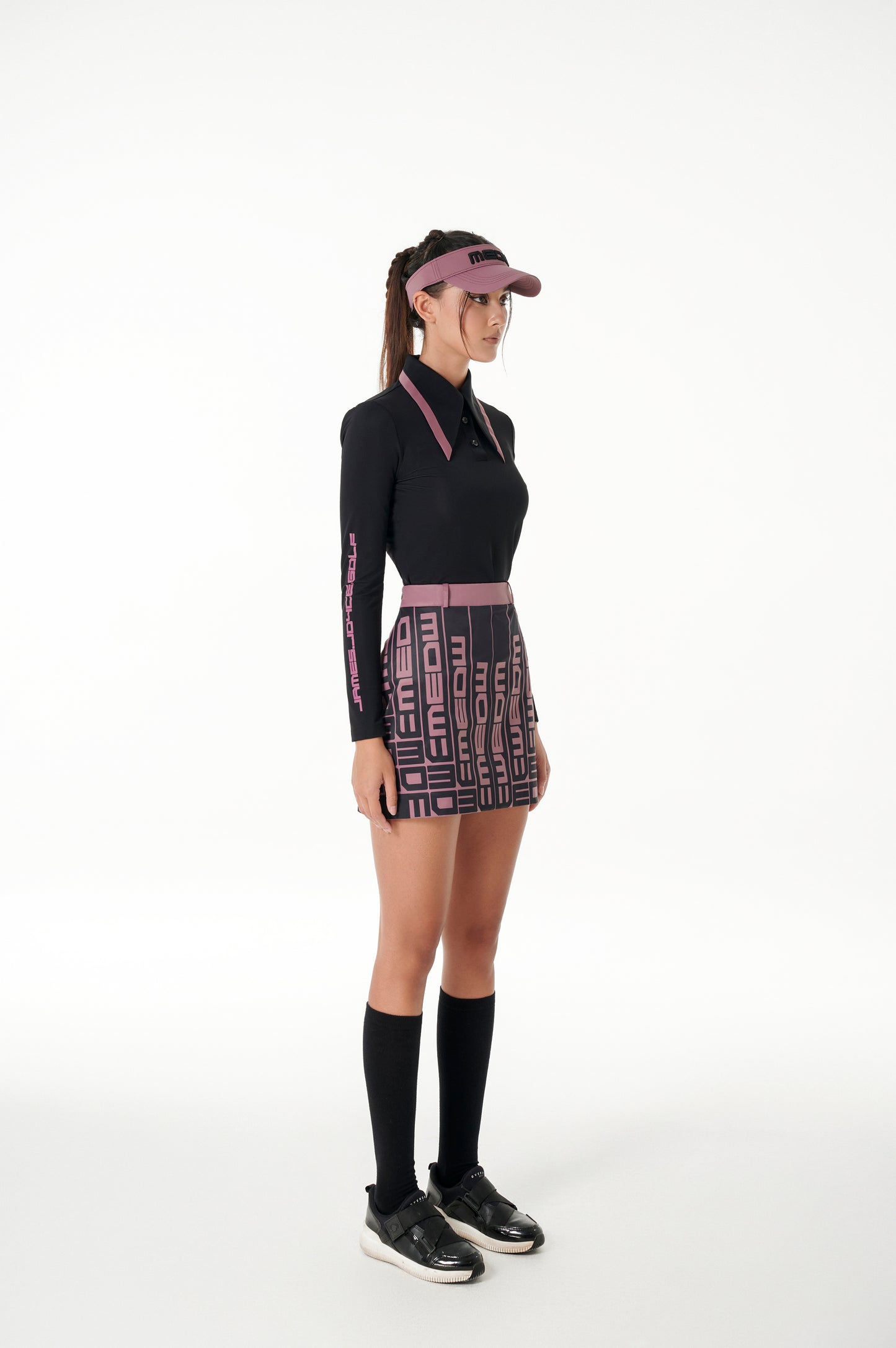 女士 MEOW 粉色 Polo 衫