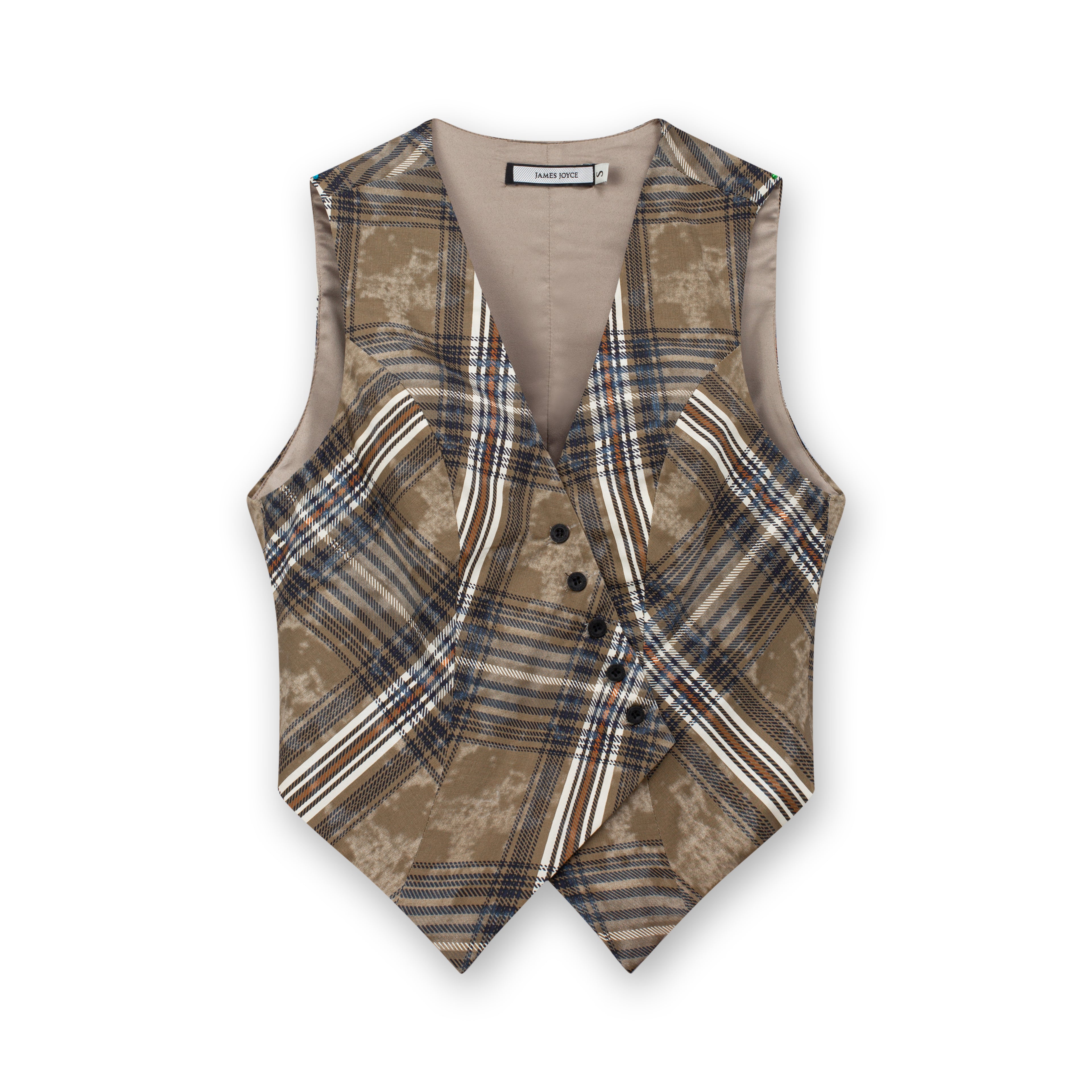 Aero Stripe Vest_Brown, Beige