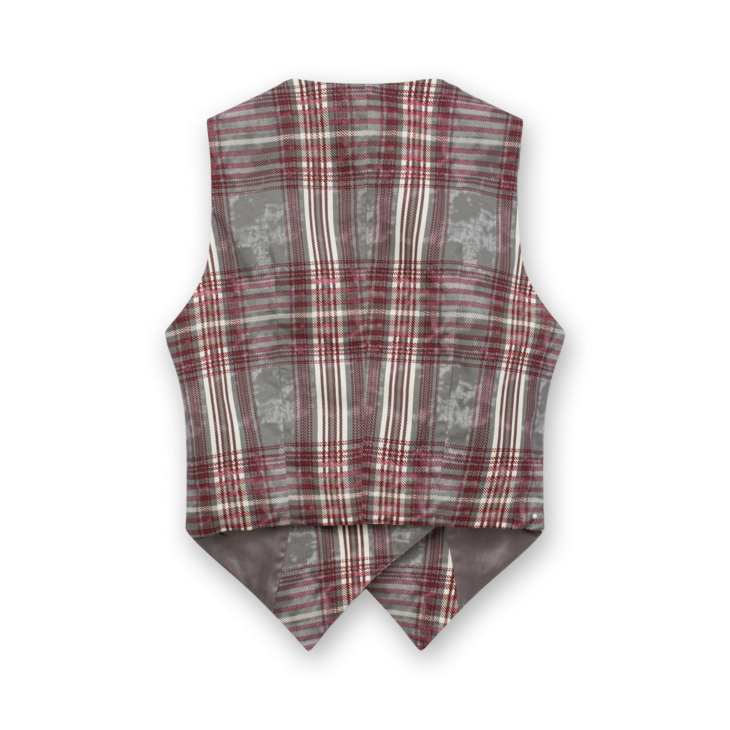 Aero Stripe Vest_Gray, Burgundy