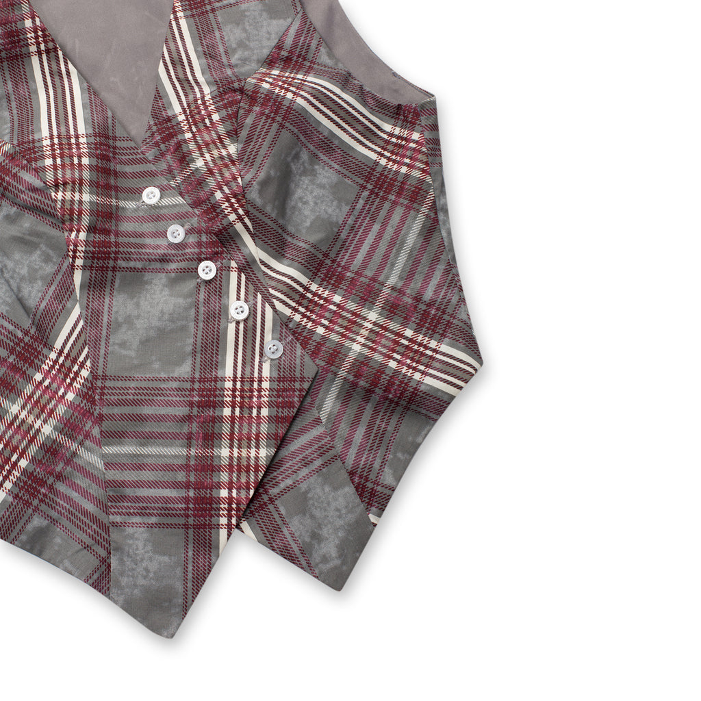 Aero Stripe Vest_Gray, Burgundy