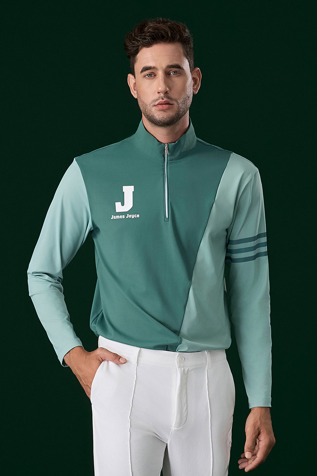 청록색 남성 셔츠