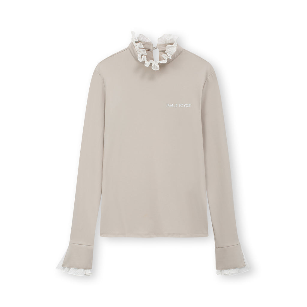 Elegance Frill Tee_Light Brown