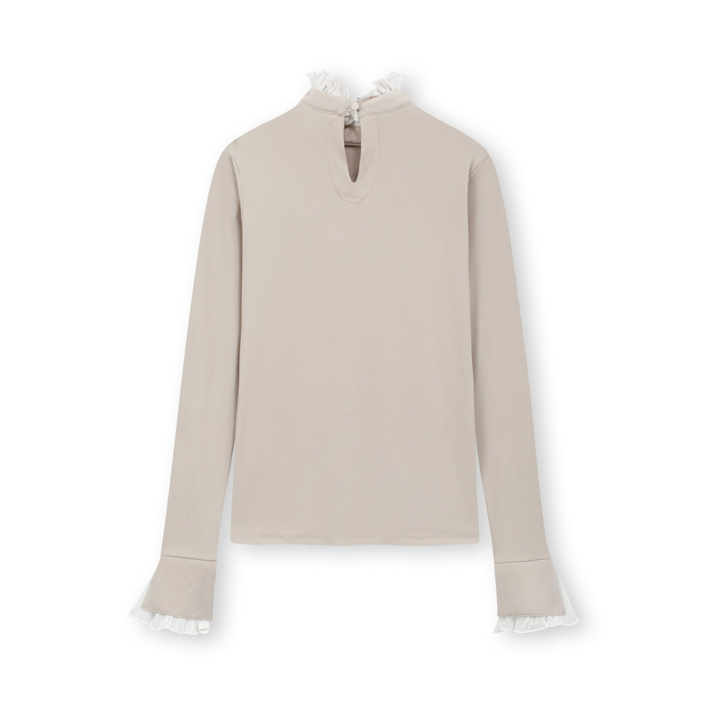 Elegance Frill Tee_Light Brown