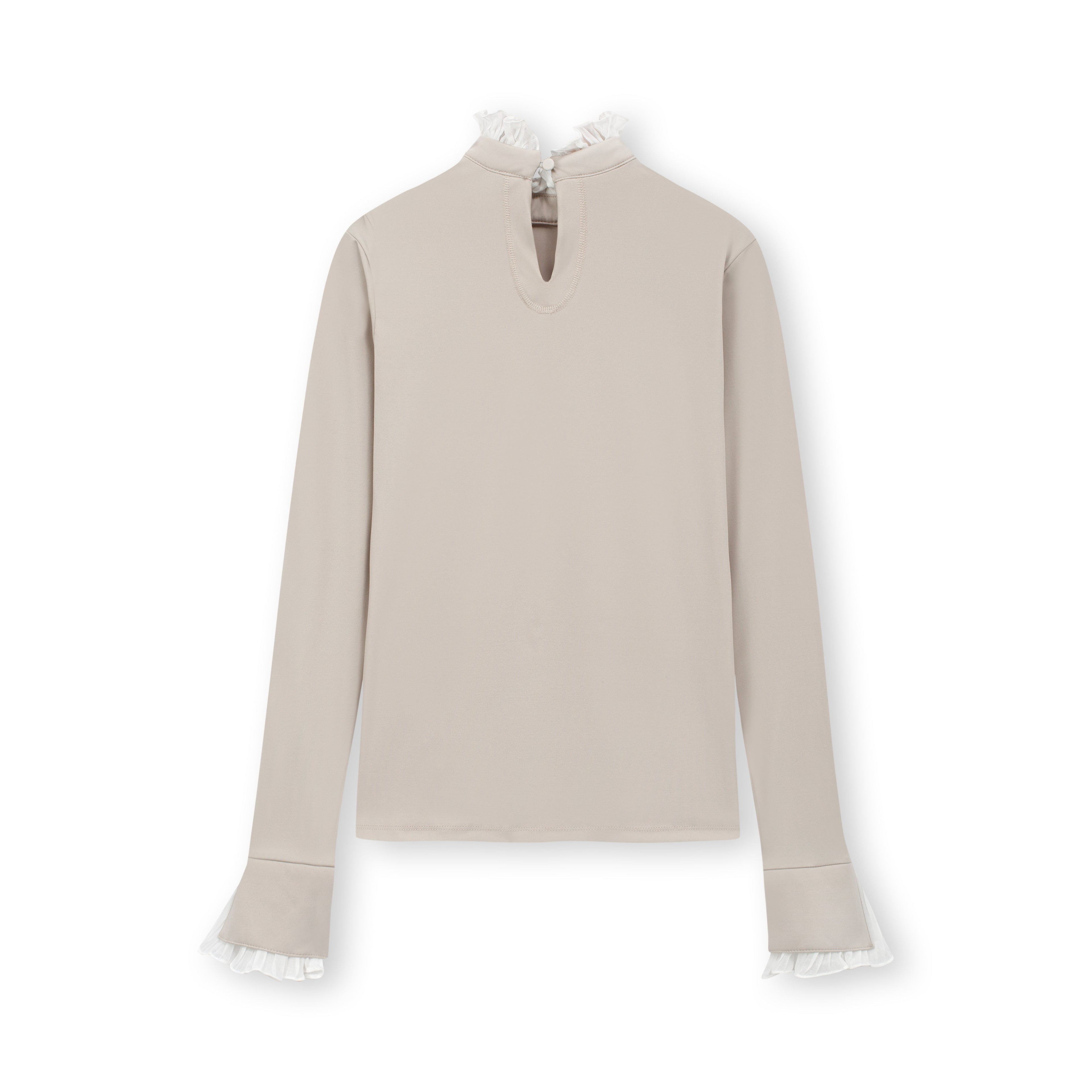 Elegance Frill Tee_Light Brown