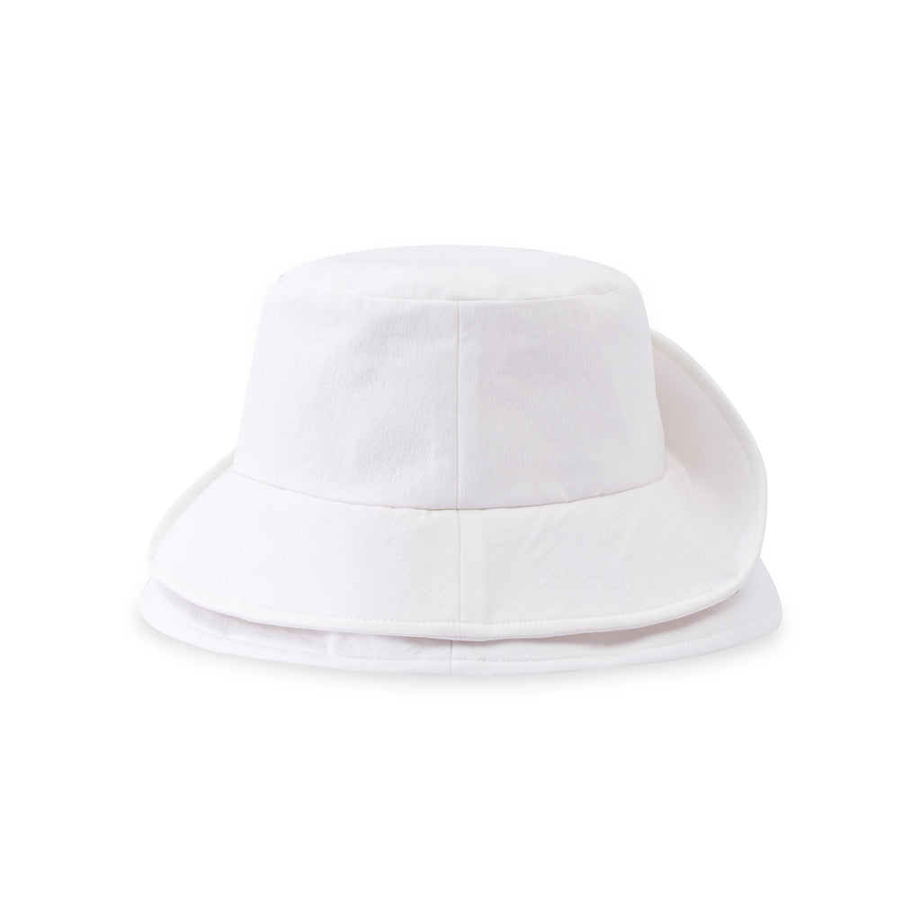 Women Scallop White Hat