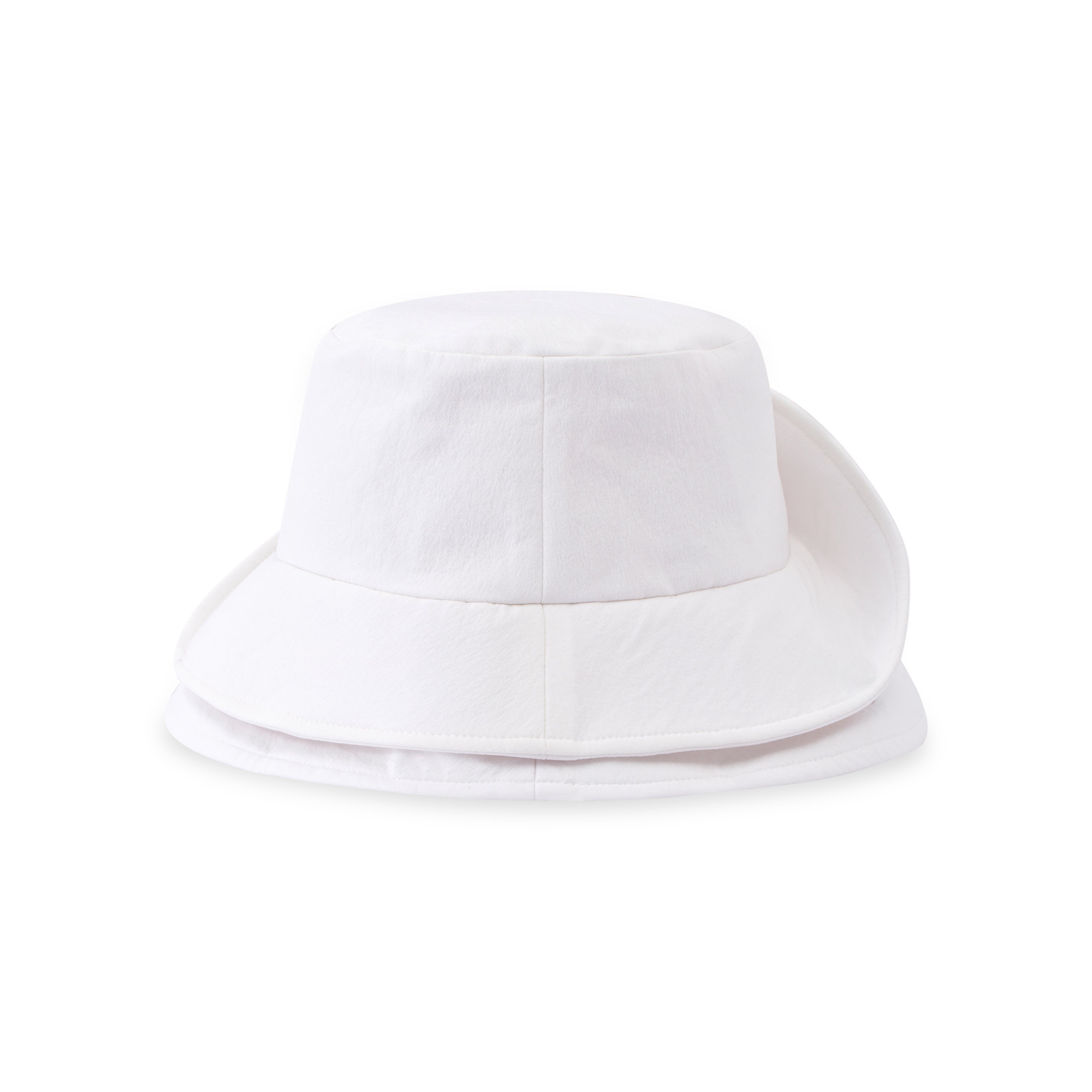 Women Scallop White Hat