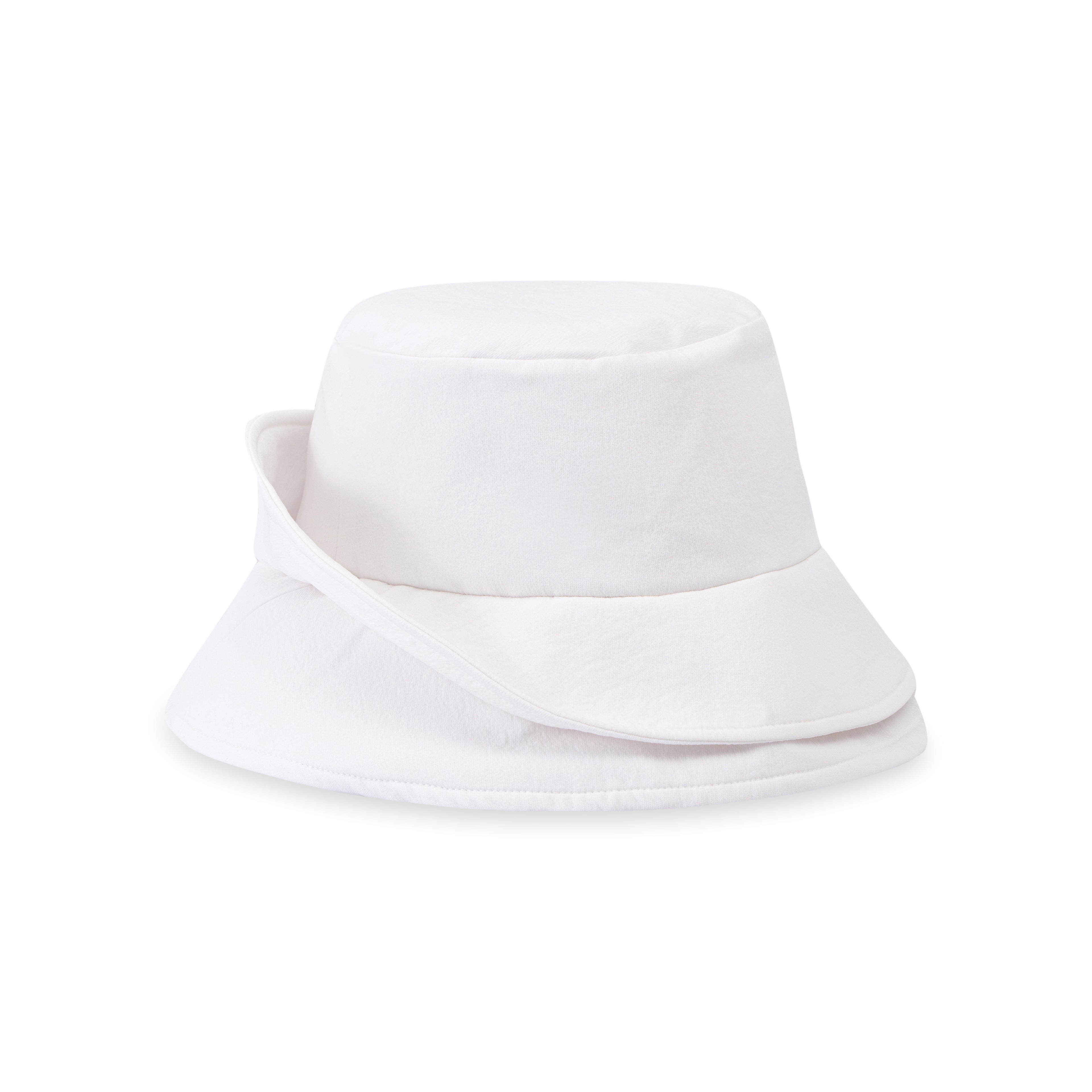 Women Scallop White Hat