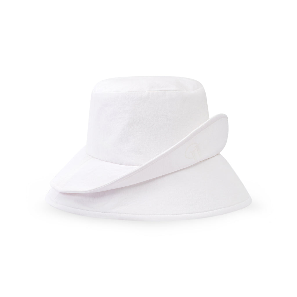 Women Scallop White Hat