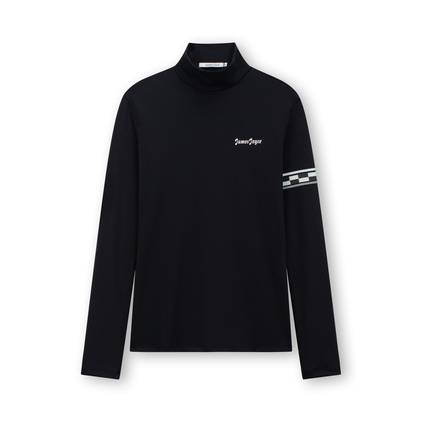 Gridline turtleneck shirt_Black