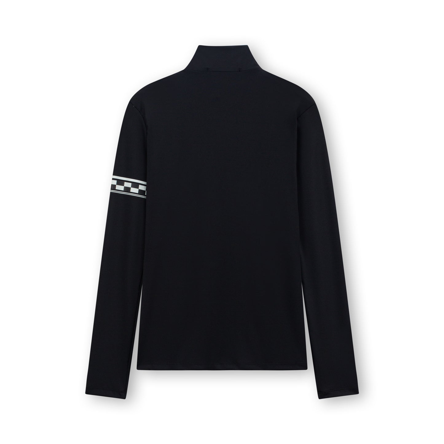 Gridline turtleneck shirt_Black