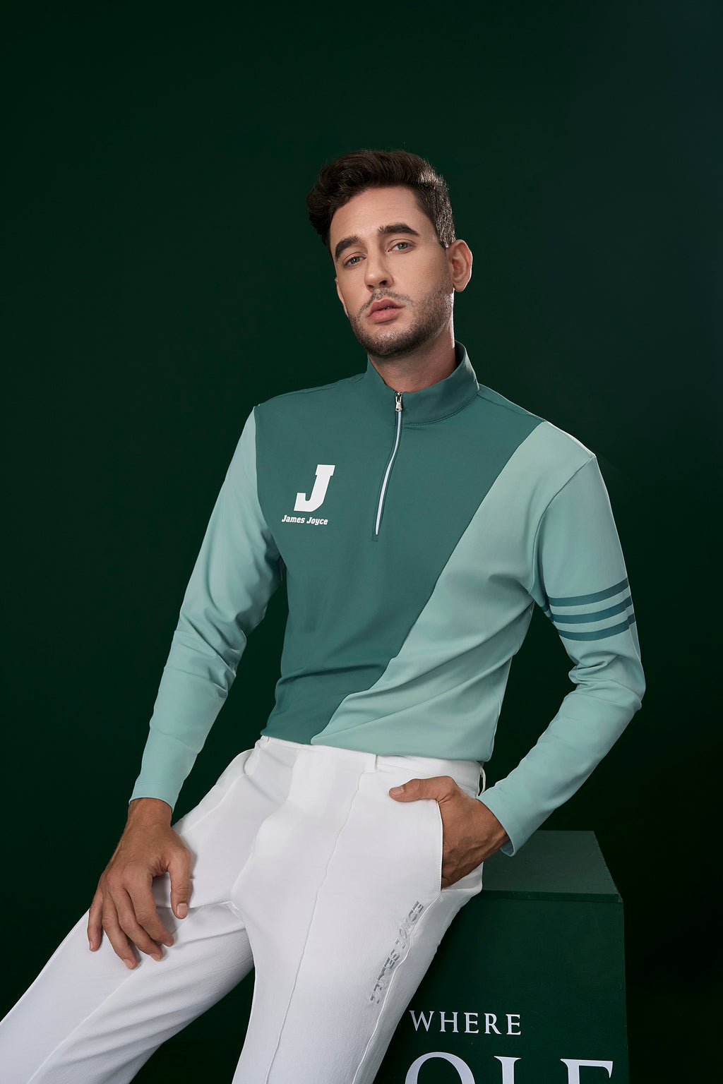 청록색 남성 셔츠