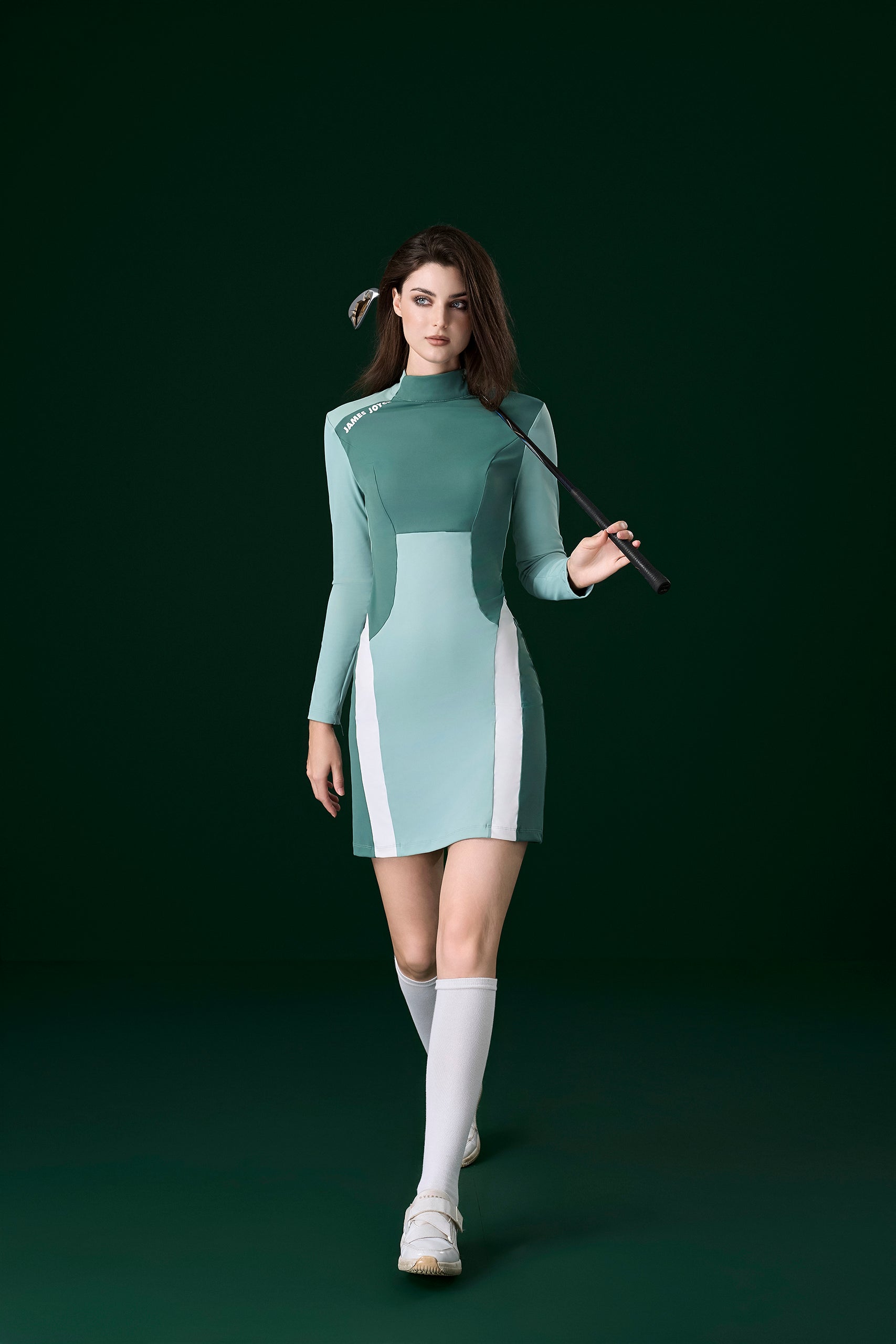 青色女装连衣裙