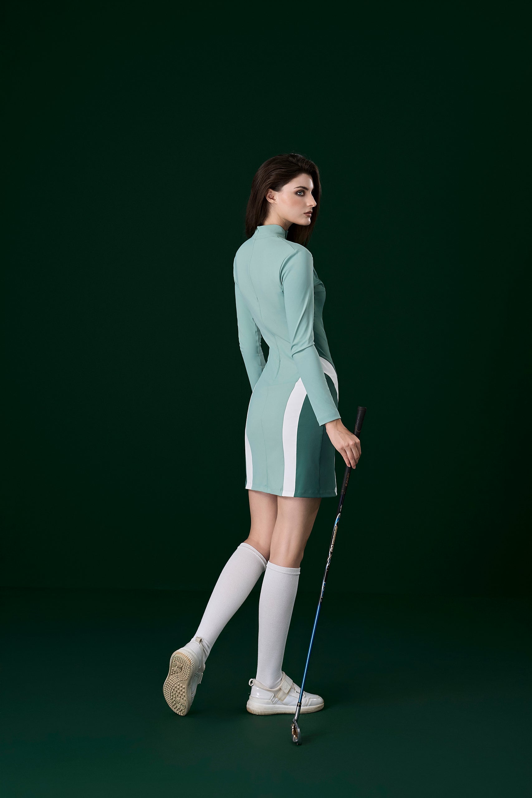 青色女装连衣裙