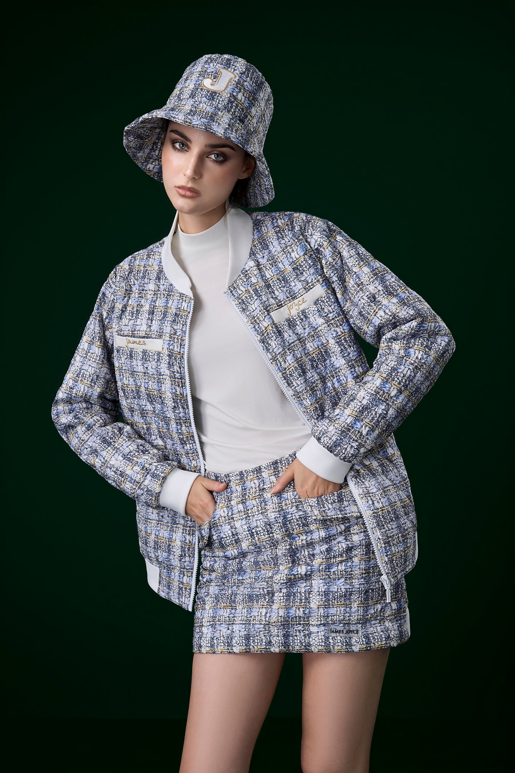 [Set Special] Quilting Tweet Jacket Set + Hat