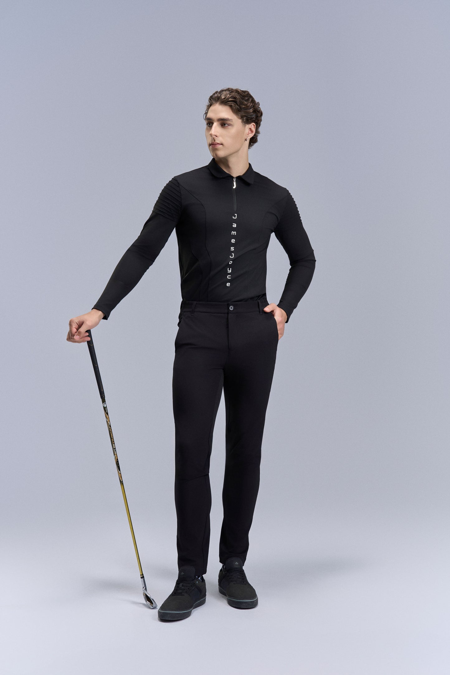 Majestic Ribbed Polo_Black