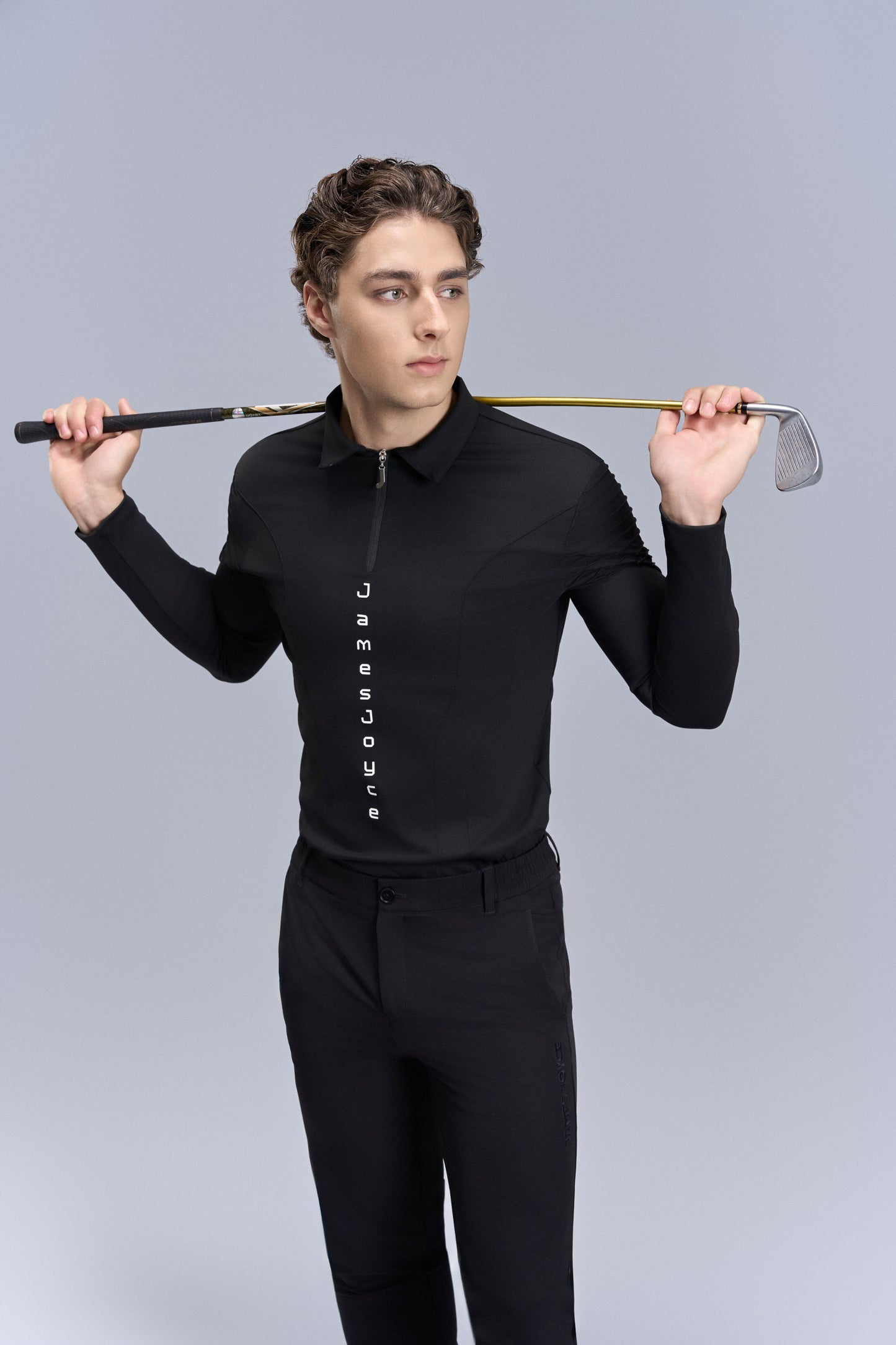 Majestic Ribbed Polo_Black