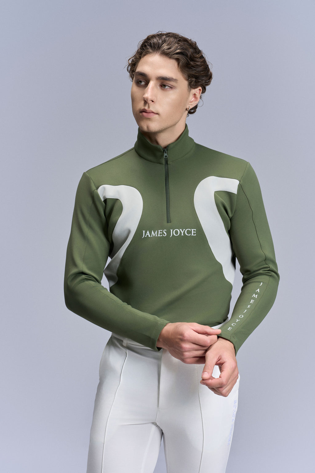 Curve Motion Top_Moss Green