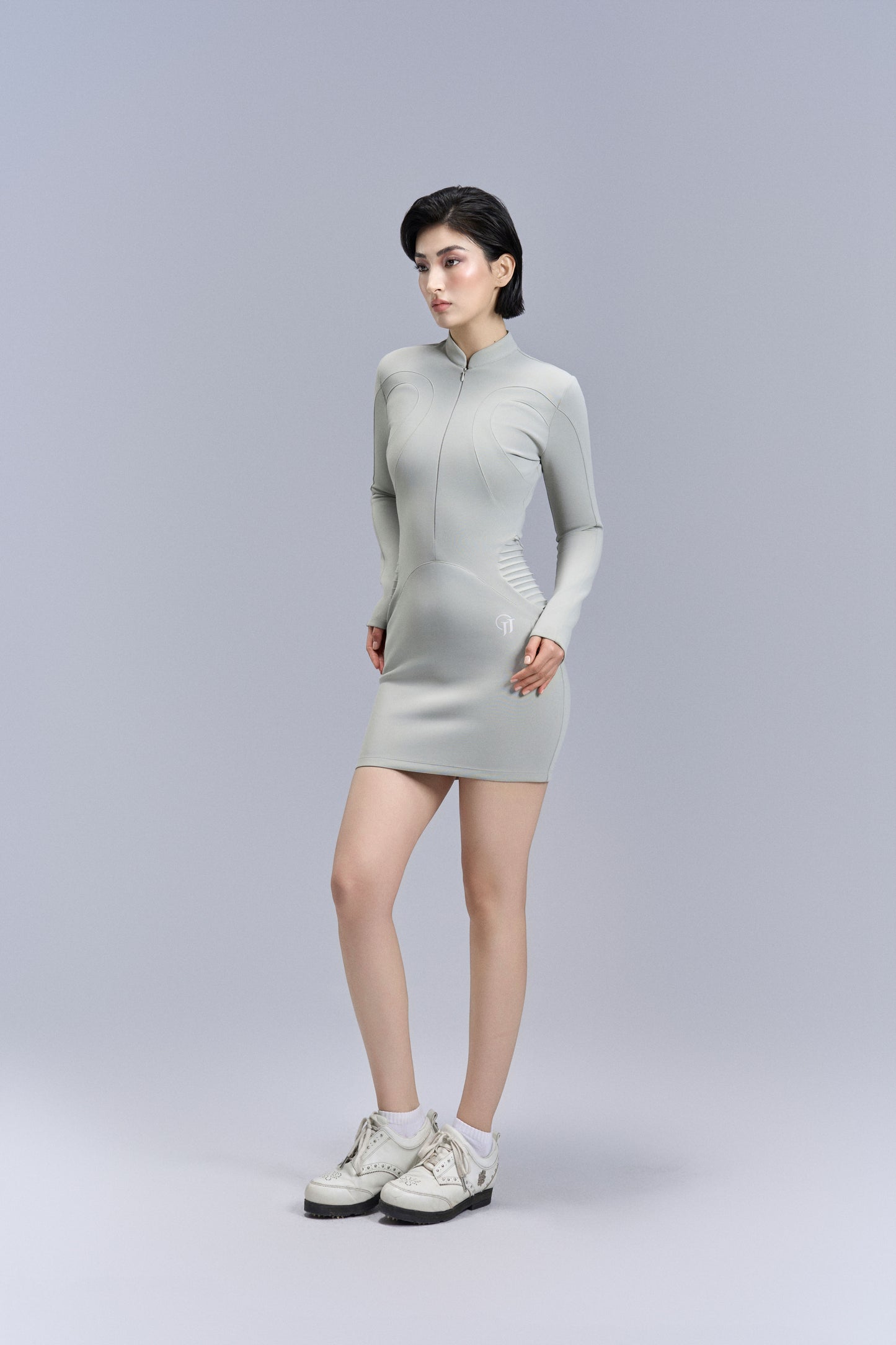 Curve Rider Dress_Grey