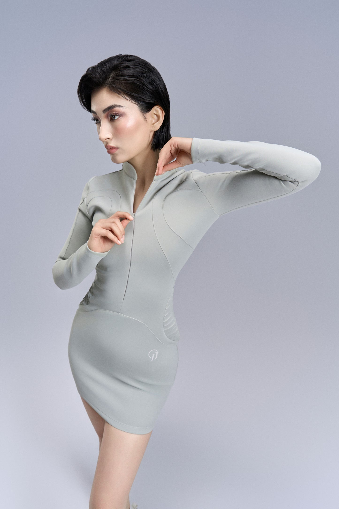 Curve Rider Dress_Grey