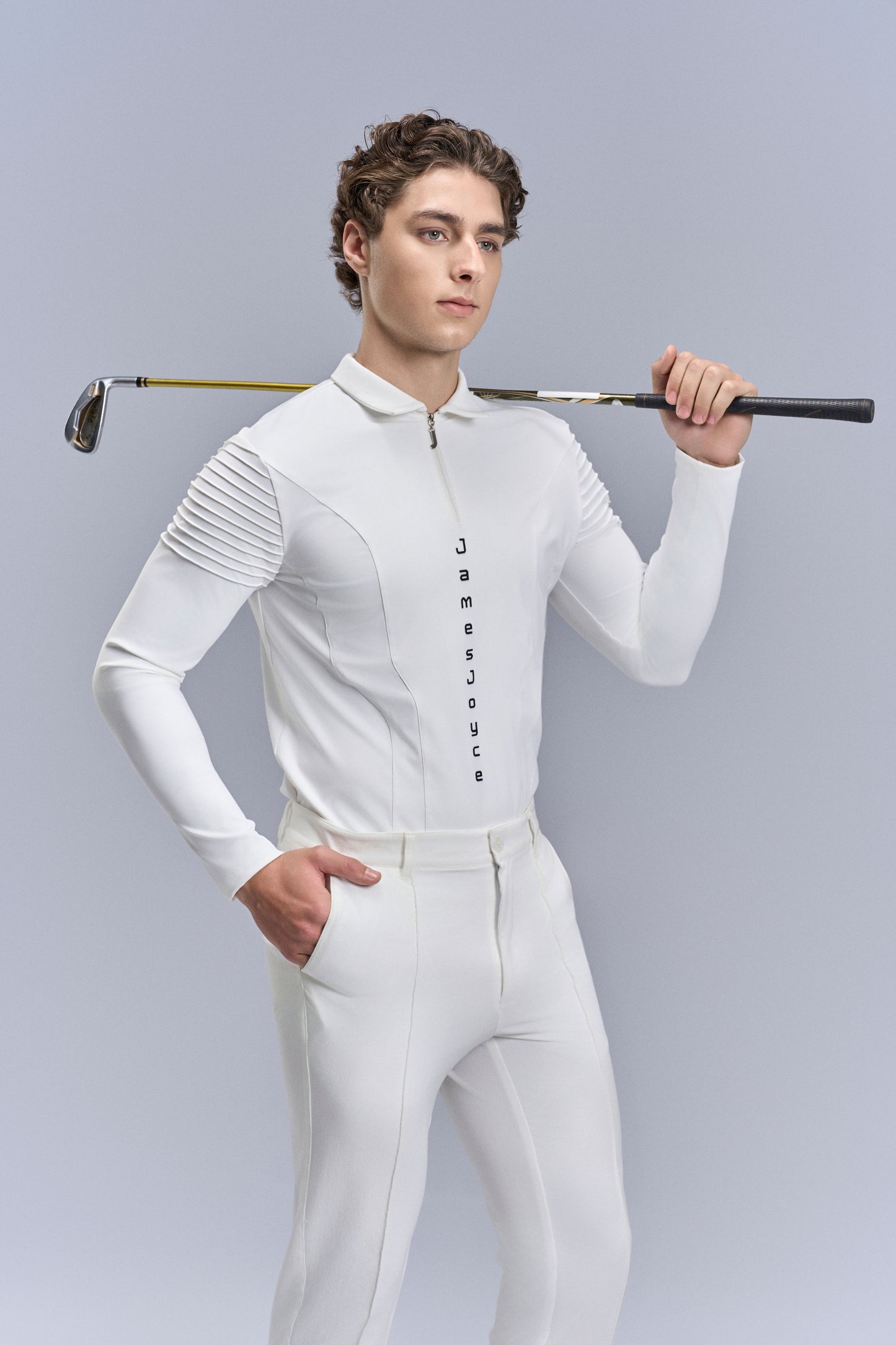 Majestic Ribbed Polo_White