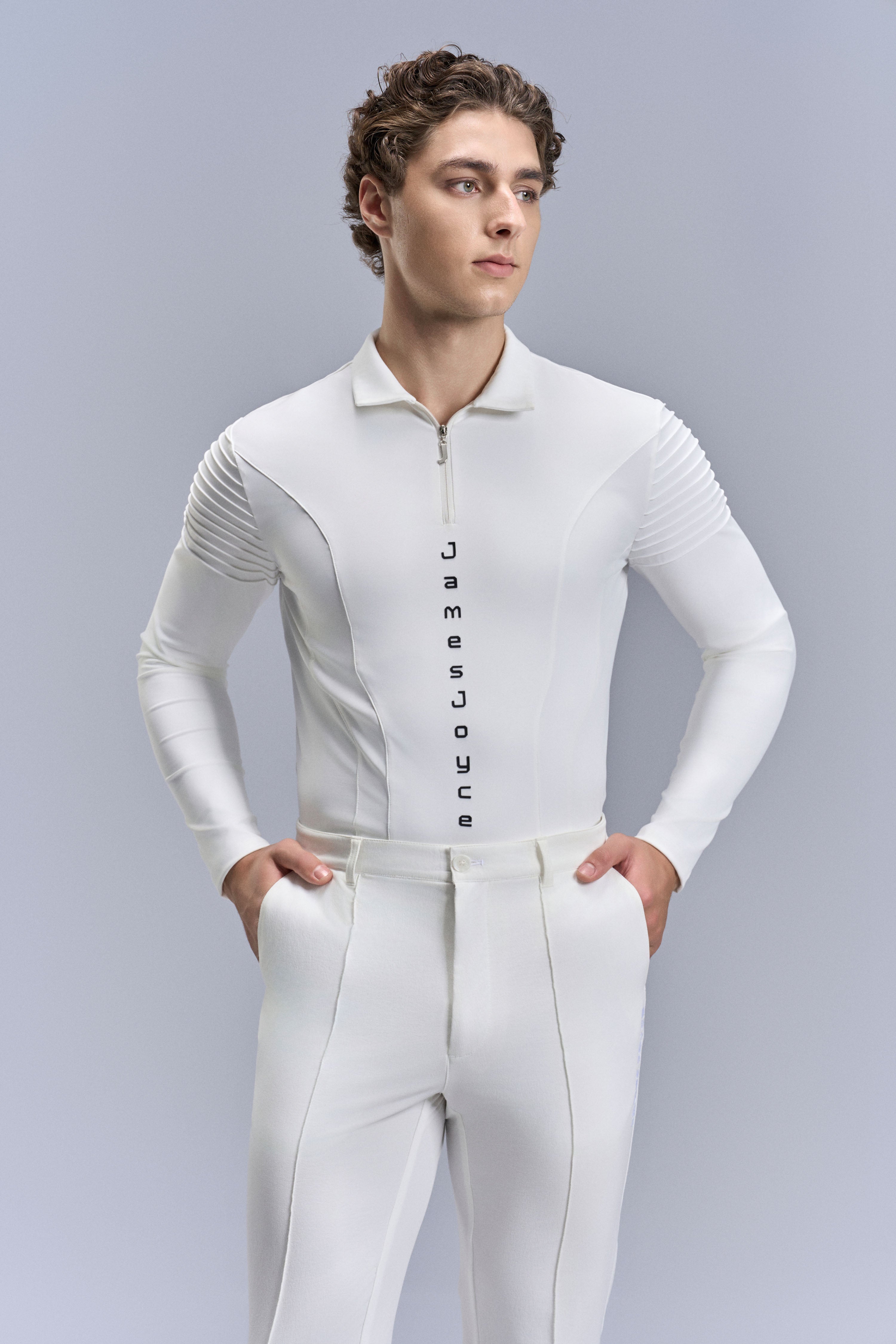 Majestic Ribbed Polo_White