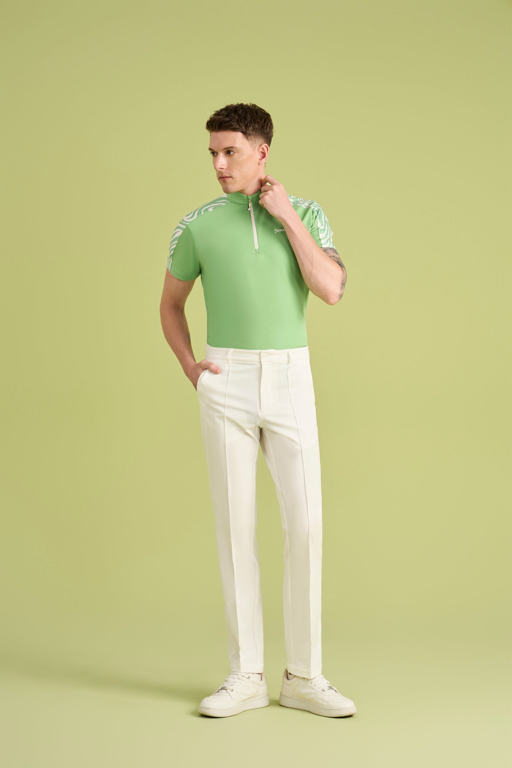 Men Mable Avocado Green Shirt