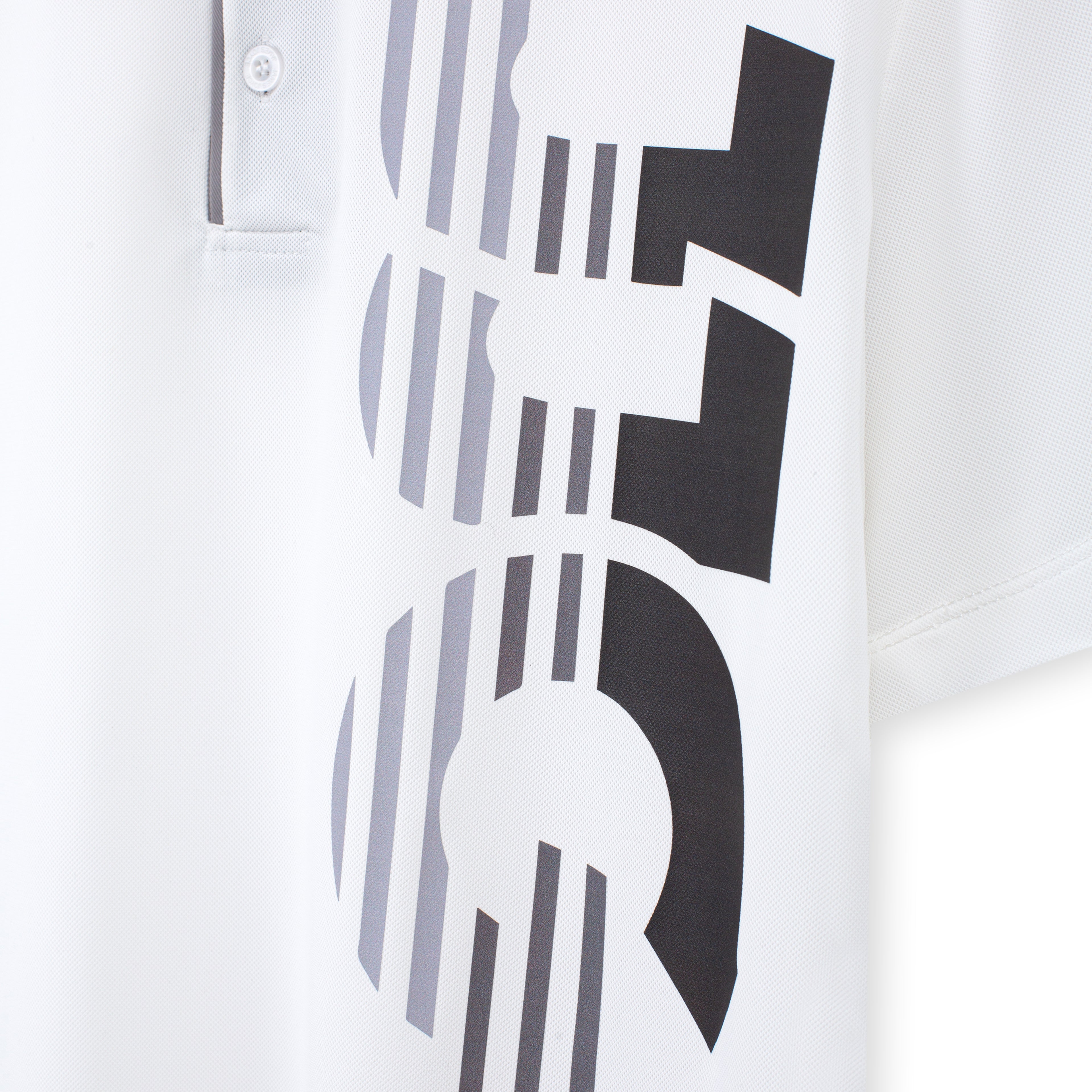 Men Striped Grey Polo