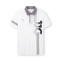 Men Striped Grey Polo