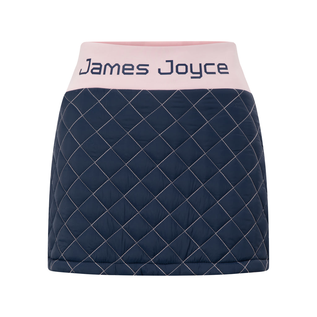 Navy & Blush Quilted Skirt