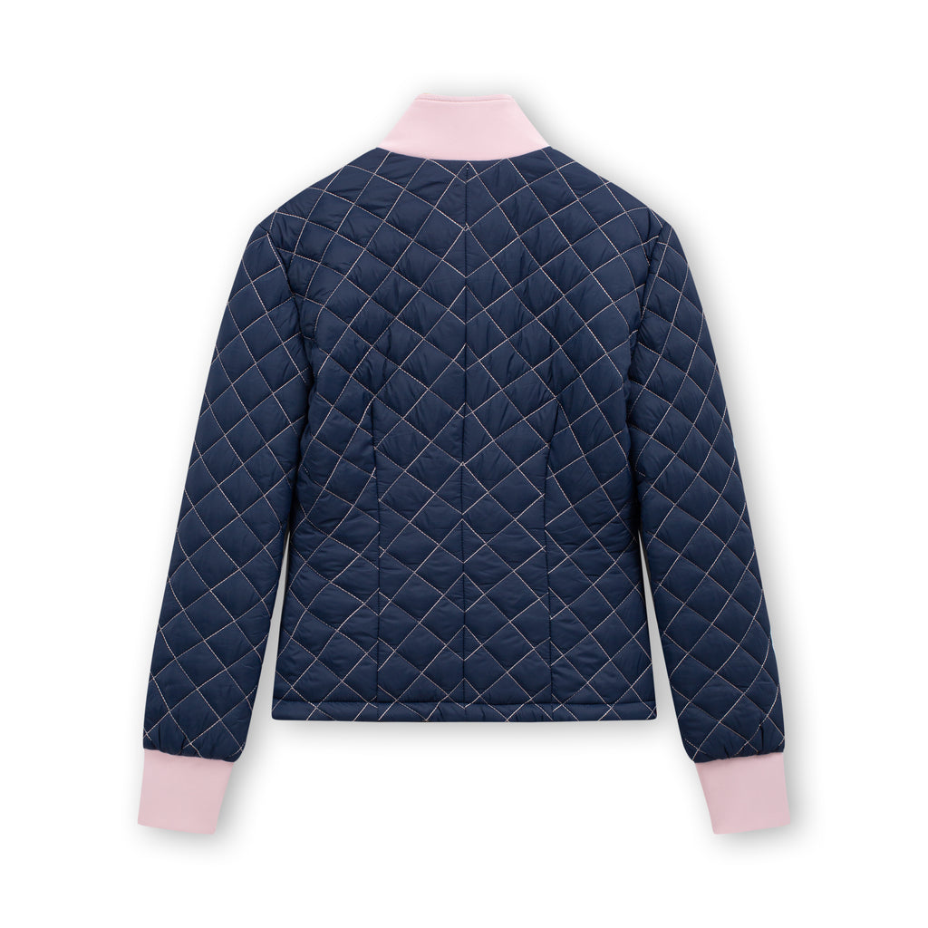 Navy & Blush Quilted Jacket