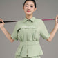 Peplum Sporty Blouse_Matcha
