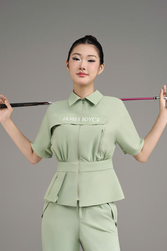 Peplum Sporty Blouse_Matcha