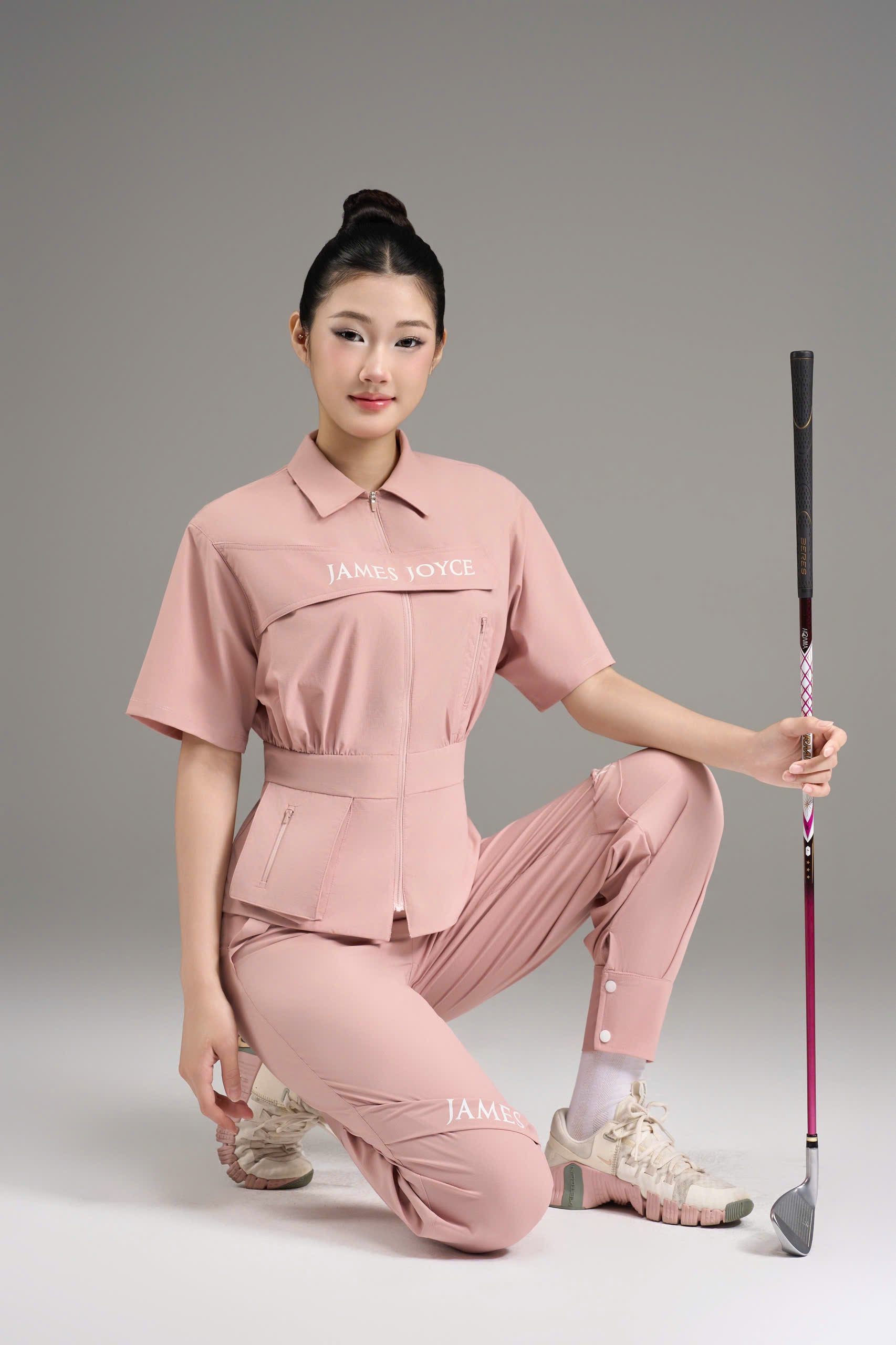 Peplum Sporty Blouse_Blush pink