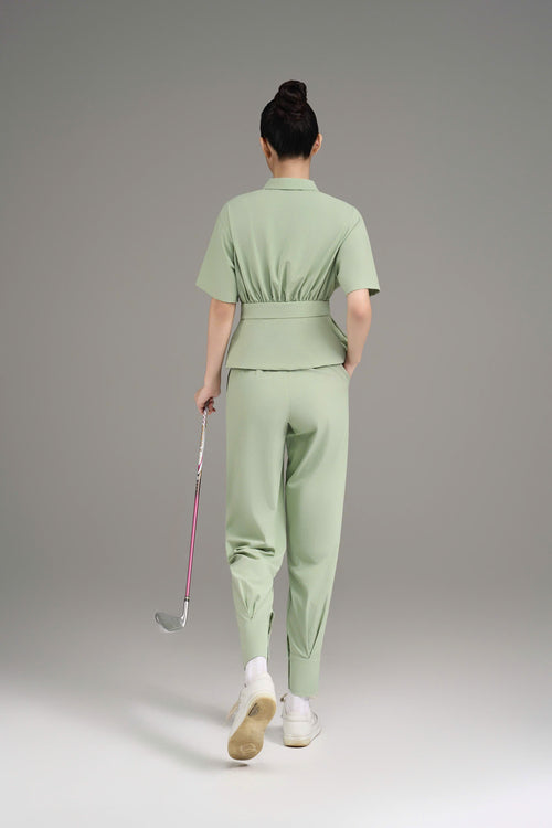 Peplum Sporty Blouse_Matcha