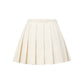 Slant Pleated skirt_Beige