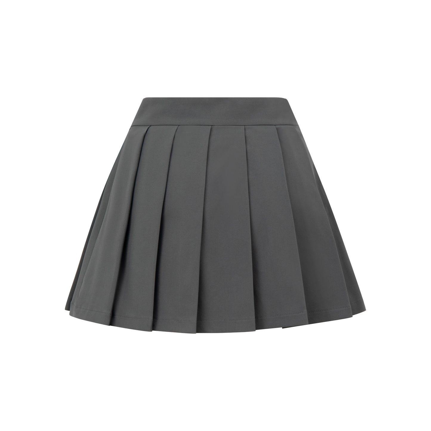 Slant Pleated skirt_Grey