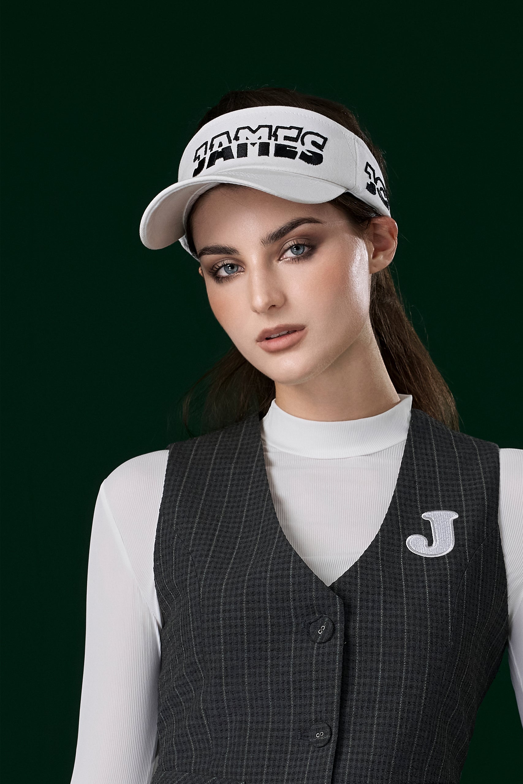 White half Hat embroidered with James Joyces