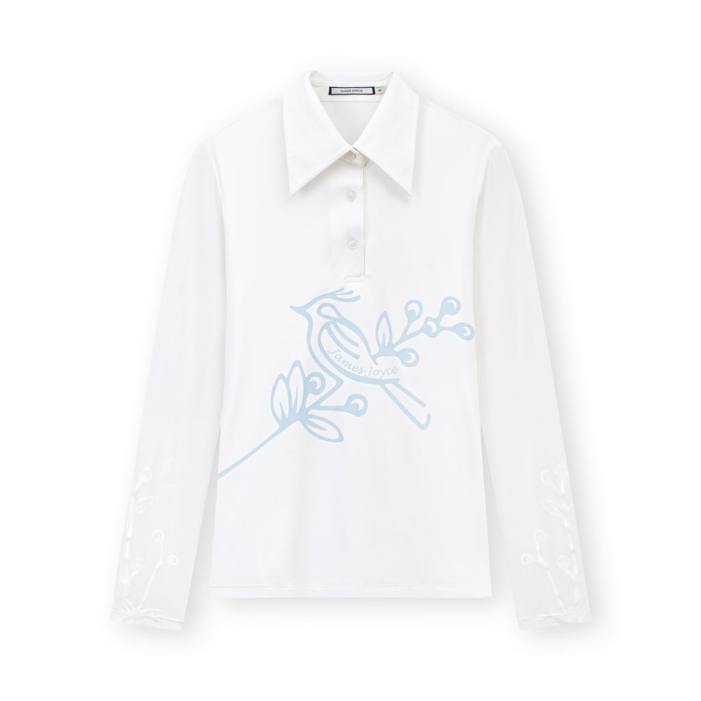 Women Blue Birdie Shirt