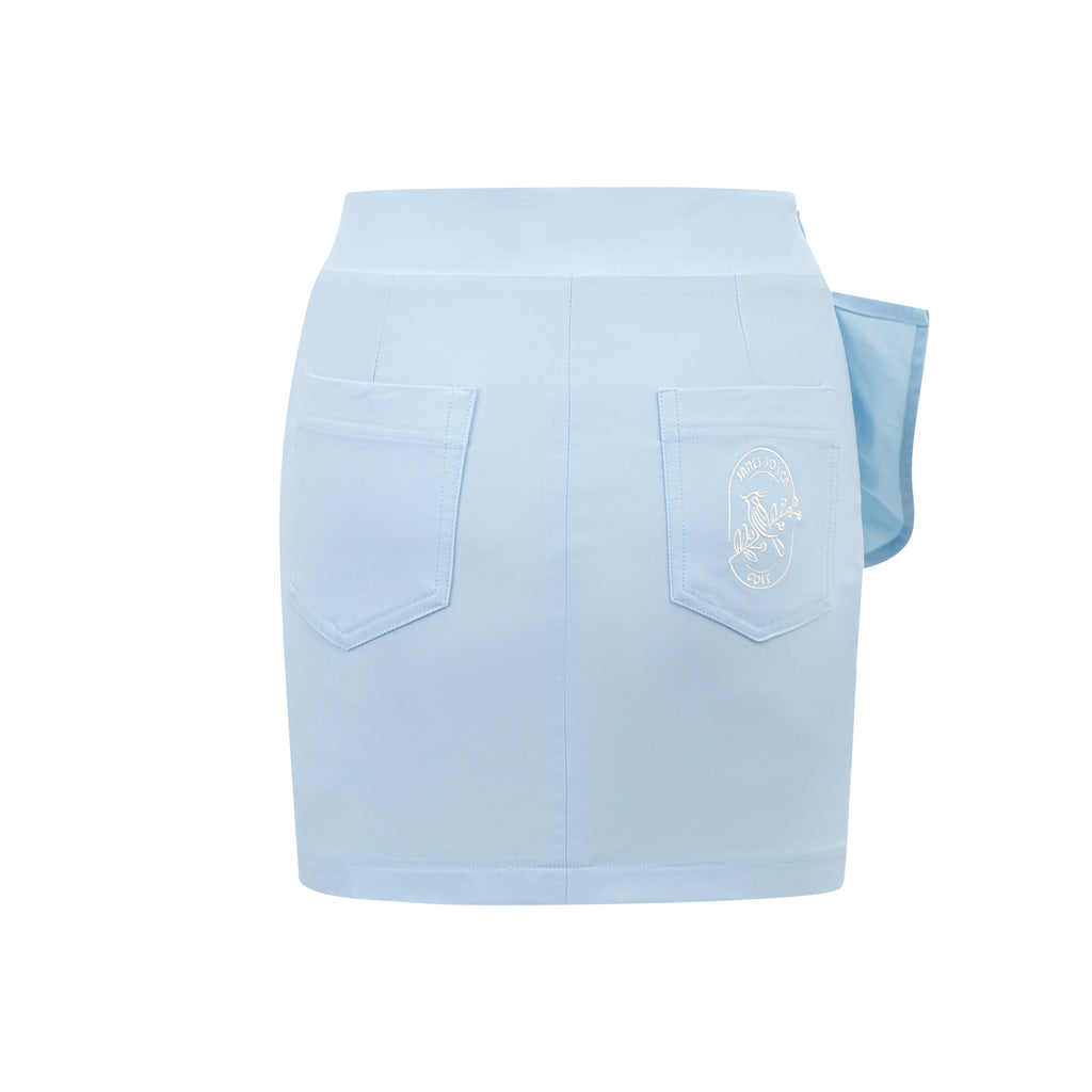 Women Sky Blue Bow Skirt