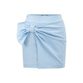 Women Sky Blue Bow Skirt