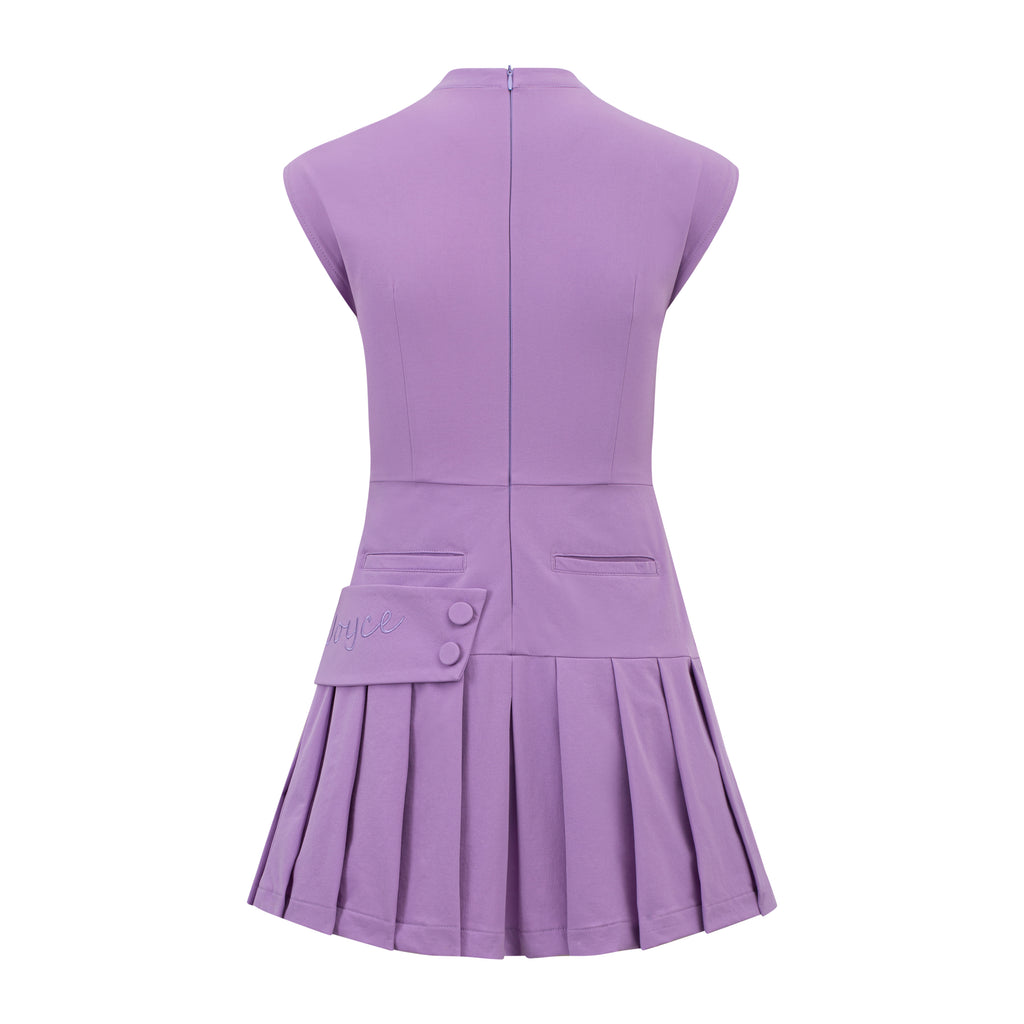 Women Scallop Violet Dress